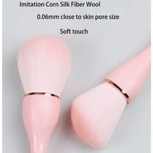 Bộ 7 cọ trang điểm nhẹ bằng lông sinh học mềm mại cho mặt và mắt, bao gồm cọ phấn, cọ má hồng, cọ tạo khối, cọ phấn mắt, cọ lông mày, cọ che khuyết điểm chi tiết, cọ đánh bóng, bộ cọ, bộ cọ trang điểm, bộ cọ trang điểm, bộ trang điểm hoàn chỉnh, bộ cọ trang điểm, bộ trang điểm hoàn chỉnh, bộ cọ, bộ cọ trang điểm, bộ quà tặng trang điểm, bộ - Hồng - Xem 3