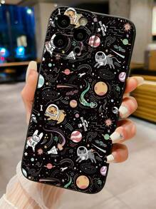 1 Miếng Không gian Mèo & Chó Mô hình Ốp lưng & bao da điện thoại Tương thích với iPhone , Samsung , , , , - màu đen - Xem 1