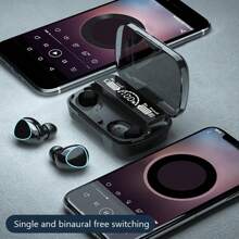 AXNEN Novos Fones De Ouvido M10 Tws, Fone De Ouvido Sem Fio Estéreo Com Microfone, Fone De Ouvido Sem Fio À Prova D'água Para Esportes