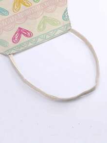 1 Pieza Delantal Con Diseño De Flores Y Corazones Para Uso En La Cocina Y Cocción En El Hogar - Beis - Ver 4