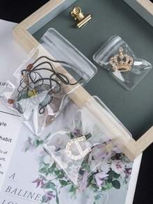 100Pcs Small Transparent PVC Ziplock Bags With Zip Seal And Dustproof Function For Jewelry, Plastic Packaging Self-Sealing Storage Bags For Rings, Earring, And Bracelets - Multicolor - View 4