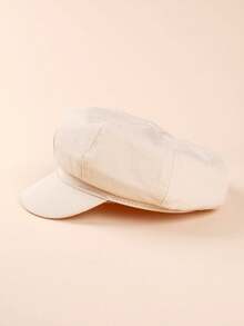 1 Pieza Gorra De Boina unicolor Para Niños, Unisex - Beis - Ver 4