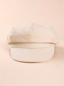 1 Pieza Gorra De Boina unicolor Para Niños, Unisex - Beis - Ver 3