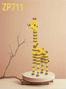 1 Stück handgefertigtes DIY Nanoblock Modell, witzige Tiere Serie Schaf/Zebra/Giraffe/Eisbär, Bausteine für Erwachsene, Sammlerstück, Geschenk zu Neujahr/Geburtstag