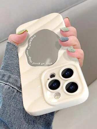 1 件水波纹镜面手机壳，适用于 防水防震防摔防刮