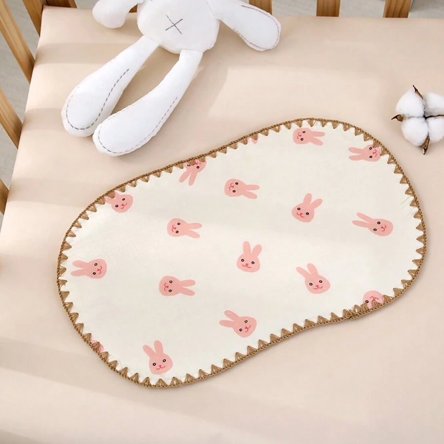 嬰兒雲朵枕頭,新生兒凹凸記憶泡沫枕頭,矯正頭型（0-6個月）,適用於所有季節 - 小粉兔 - 查看 1