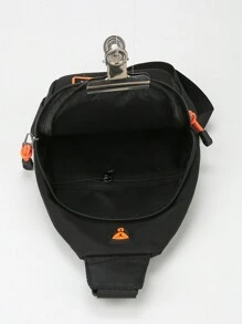 新款单肩包、户外背包、骑行腰包、运动休闲斜挎包、手机袋 - 黑色 - 查看 6