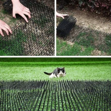 Spiked Indoor/Outdoor Cat Deterrent Mat With Extra Wide Coverage, Perfect For Training And Scatting Cats, 78'' X 11'' - Black - View 8
