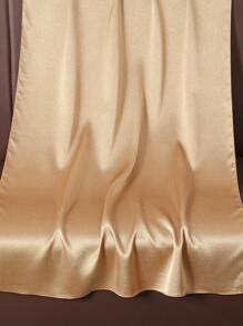 1 件女士纯色优雅闪亮缎面头巾，带自然皱纹，可用作 Abaya 头巾 - 駝色 - 查看 4