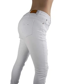 Pantalón Blanco Stretch para mujer - Blanco - Ver 4