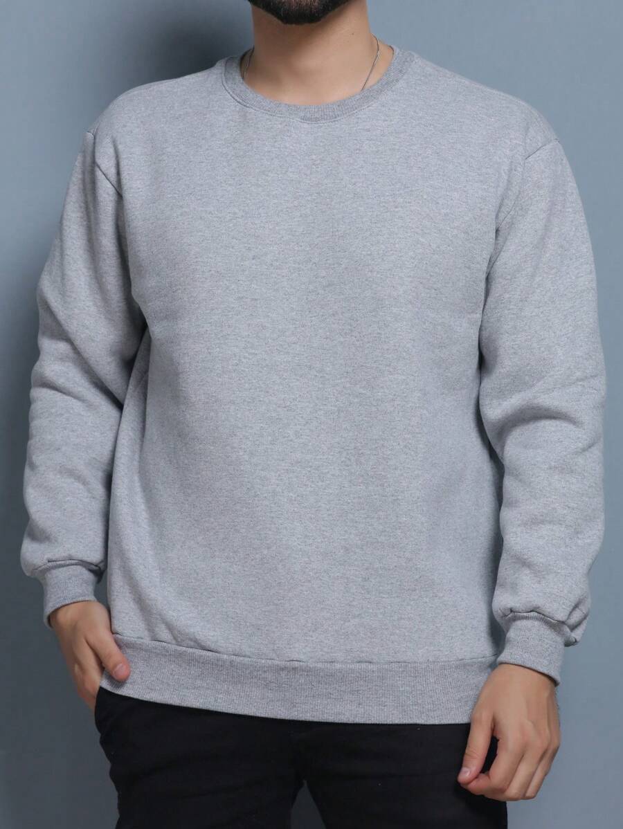 Men Sweatshirts - 灰色 - 查看 1