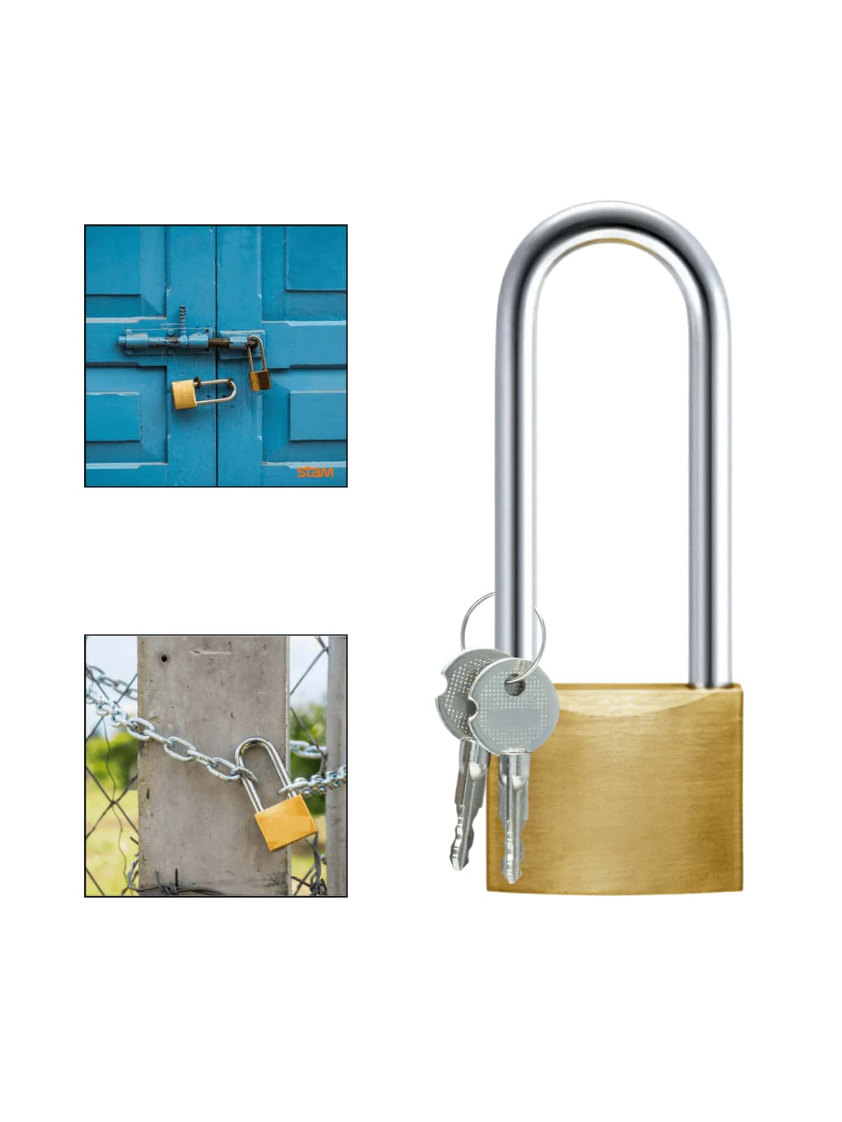 Anti-Theft Lock - 金色 - 查看 1