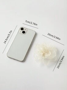 2件組時尚歐根紗與雪紡花朵髮夾，適合戶外度假使用，女友與家人波希米亞風，貓耳情人節女性髮飾抓夾髮爪髮夾，校園用品，度假穿搭女款頭飾髮夾 - 米色 - 查看 3