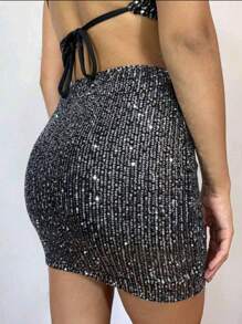 Women Skirts - 銀色 - 查看 5