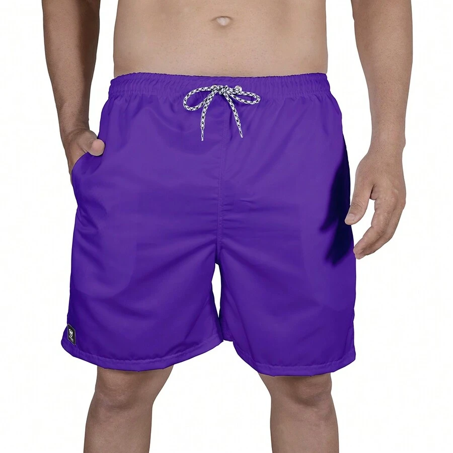 Men Beach Shorts - 黑色 - 查看 1