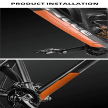 VXM Bike Frame Protection Sticker, Detachable Bicycle Tube Anti-Scratch Wrap Tape - Yellow - View 7