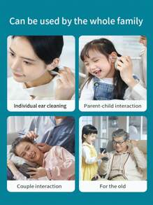 NE16 Wireless WiFi Ear Pick Otoscope Camera 1296P Borescope Luminous Ear Wax Cleaning Teeth Oral Inspection Ear CleanerNew Ear Wax Removal Smart Visual Ear Cleaner USB Ear Wax Remover Endoscope Camera Pick Tool Camera - White - View 7