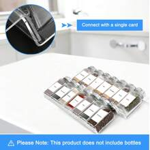 1/4 层透明亚克力香料抽屉整理器，调味罐抽屉插件，厨房调味架托盘，适用于抽屉/台面 1/4 层 - 1 套，带 140 个标签（不含罐子），适合厨房使用，厨房储物用品