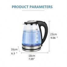 1pc, Electric Tea Kettle For Boiling Water, Stainless Steel Inner Lid & Filter, 1500W, Hot Water Boiler, Wide Opening & Automatic Shut Off, Summer Winter Drinkware, Weird Stuff Christmas Gift Ideas - EU F Type Plug(220-240V) - View 9
