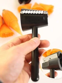 1pc Multifunctional Spiral Flower & Ribbon Maker For Kitchen Creative Food Decoration, Vegetable Slicer - Black - View 3