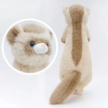1 Pieza Juguete De Peluche Encantador De Hurón Y Marta Americana De 50cm De Largo, Peluche Largo De Piel Peluda Para Regalo De Cumpleaños - Multicolor - Ver 6