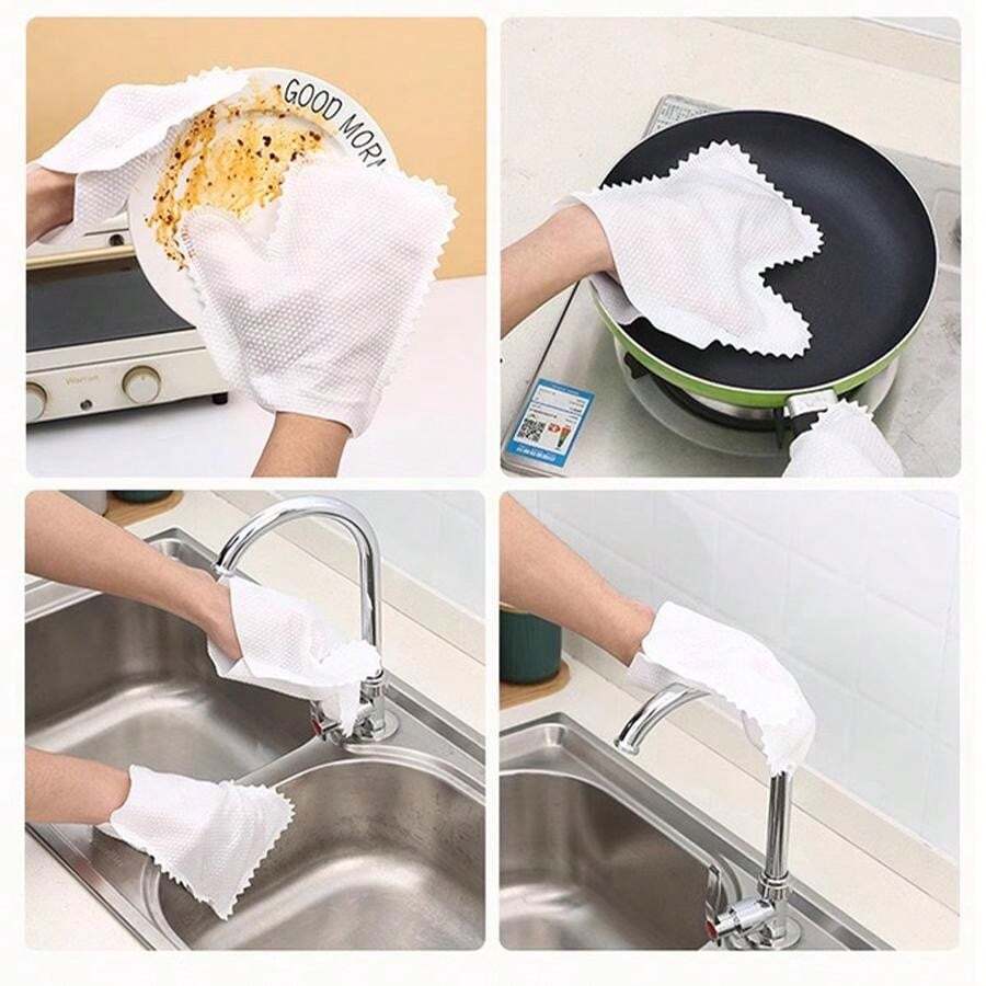 10pcs/Pack GloveShaped MultiPurpose Cleaning Dusting Cloth, Absorbs