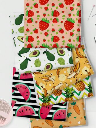 Fruit Series DIY-tyg i ett stycke, lätt mjukt handgjort tyg för att göra dukar, kläder, väskor, dammskydd