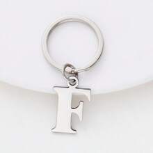 1 buc. Breloc unisex cu litere A-Z din oțel inoxidabil Breloc cu litere simplu cadou pentru prieten, pandantiv pentru bagaje Rechizite școlare Cadouri pentru profesori Accesorii pentru profesori înapoi la școală