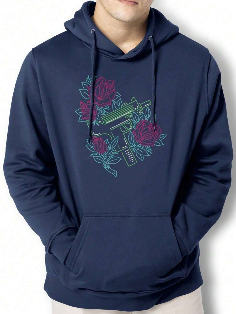 Men Hoodies - 藏蓝色 - 查看 1