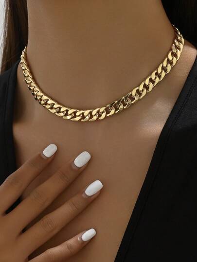 A Short Metal Snap Chain With Punk, Cool, Exaggerated, Personalized, Fashionable Y2K Rock Style For Both Men And Women. Suitable For Daily Wear, Shopping, Walking, Parties, Gatherings And Romantic Vacation.