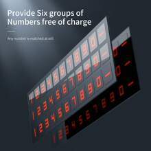 Baseus Car Phone Number Temporary Parking Card Hidden Luminous Auto Accessories Plates Car Park Stop Multiple Characters - Dark Grey - View 6