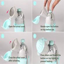 1 pieza Orinal portátil para bebé y niño, inodoro de emergencia para campamento, carro y viaje. Entrenamiento de pipí para niños. - Azul - Ver 5