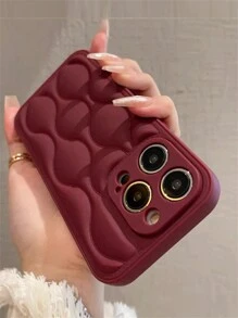 經典復古外殼，適用於iPhone 15 11 14 13 12 Pro Xs Max簡約純色柔軟TPU手機套，手機殼防震保護後蓋 - 卡其色 - 查看 2