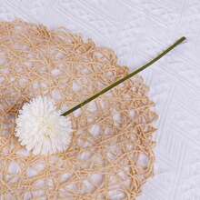 5入組人工花裝飾乒乓菊家居婚禮客廳裝飾花藝擺設裝飾品代運 - 白色 - 查看 6