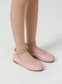 Girls Dress Shoes Interchangeable Ankle Strap Flower Girl Ballet Flats (Toddler/Little Kid/Big Kid) - 粉色 - 查看 2