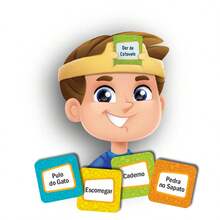 Fazendo Mímicas Jogo de Adivinhação Brinquedo Infantil Familia Pais e Filhos 0987 - Branco - Visão 2