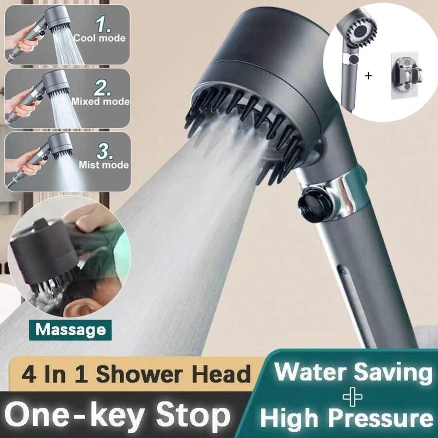 3 Modes Shower Head High Pressure Showerhead Portable Filter Rainfall ...