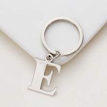 1 buc. Breloc unisex cu litere A-Z din oțel inoxidabil Breloc cu litere simplu cadou pentru prieten, pandantiv pentru bagaje Rechizite școlare Cadouri pentru profesori Accesorii pentru profesori înapoi la școală