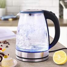 1pc, Electric Tea Kettle For Boiling Water, Stainless Steel Inner Lid & Filter, 1500W, Hot Water Boiler, Wide Opening & Automatic Shut Off, Summer Winter Drinkware, Weird Stuff Christmas Gift Ideas - EU F Type Plug(220-240V) - View 1
