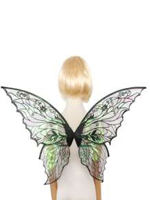 1 件四叶金箔蝴蝶翅膀道具适用于各种节日装扮派对酒吧角色扮演万圣节翅膀