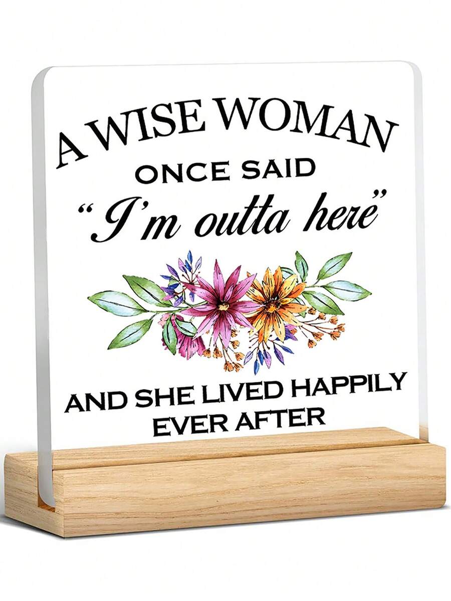 1PC, Quà Tặng Đầy Cảm Hứng Cho Phụ Nữ, Trang Trí Văn Phòng, Biểu Ngữ Văn Phòng Acrylic Để Trang Trí Nhà Cửa, Văn Phòng Và Phụ Nữ Thông Minh, Quà Tặng Bảng Acrylic - Nhiều màu - Xem 1