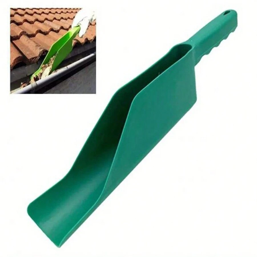 1pc Roof Gutter Cleaning Tool With Scoop And Tong System, Flexible And Multifunctional Equipment For Gutter Cleaning - Green - View 1