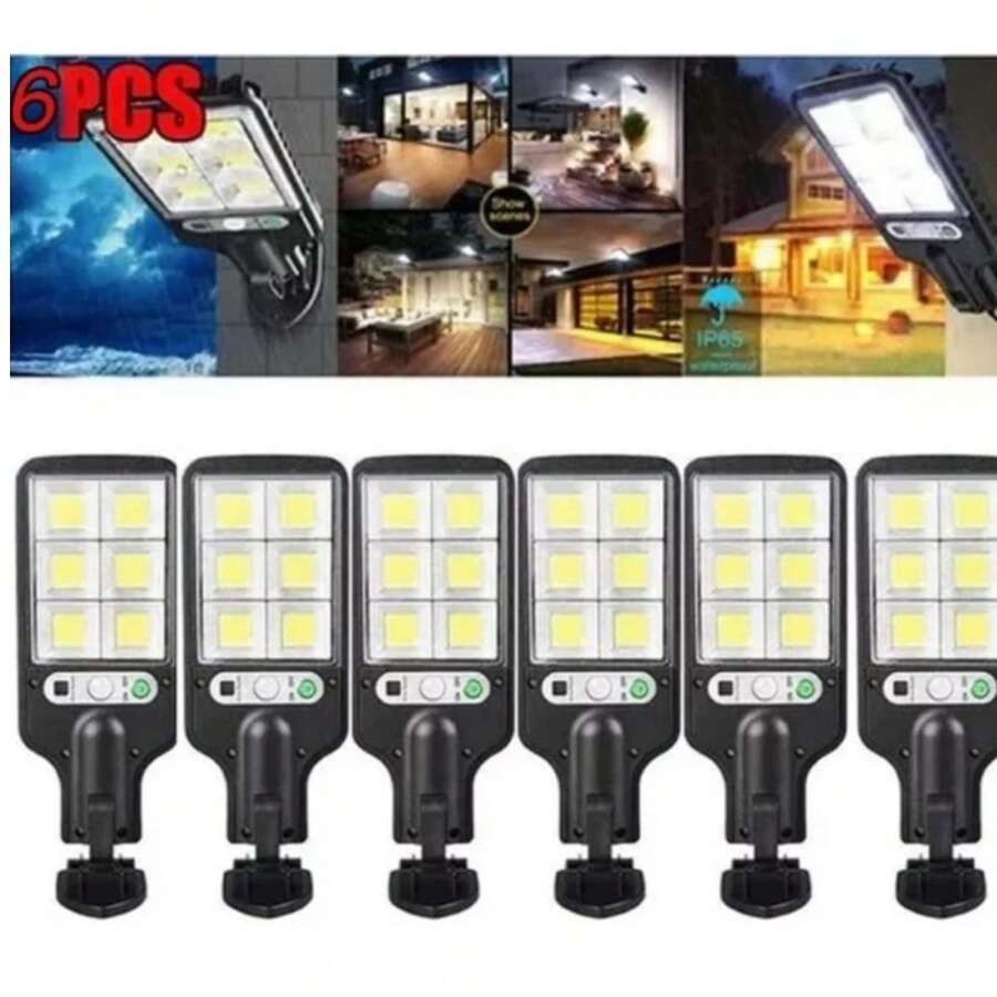 Lámpara Solar Led De 200 W, 6 Unidades. BARBY HOM - Negro - Ver 1