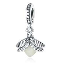 1 件 S925 纯银 18K 镀金勤劳蜜蜂心形绿色锆石吊坠 DIY 时尚手链项链女士周年纪念生日礼物送给朋友和家人 - 銀色 - 查看 8