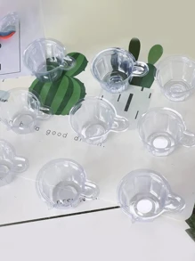 50 件/套 40 毫升塑料一次性培养皿杯硅胶树脂模具套件适用于 DIY 环氧树脂珠宝制作用品 - 白色 - 查看 3