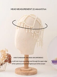 Băng đô tua rua rỗng đính cườm ngọc trai thanh lịch dành cho nữ, hoàn hảo để trang trí tiệc múa bụng, mũ cô dâu, phụ kiện cưới, thích hợp cho cô dâu, phù dâu, tiệc tùng, lễ hội, biểu diễn, đám cưới, ngày lễ, bữa tiệc, lễ hội, sân khấu và các dịp khác. - trắng - Xem 5