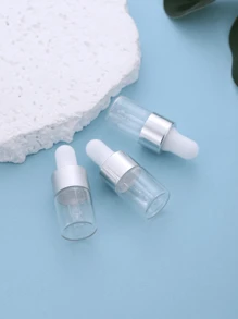 3 件 2 毫升迷你亮面银盖玻璃滴管瓶套装，带盖小样品瓶，适用于旅行精油化妆品液体样品香水、客厅家居卧室浴室家居装饰、旅行用品、婚礼、派对、生日、送给男士、妈妈、爸爸朋友的礼物、新年、配饰、趣味礼物、便携式配饰收纳 - 銀色 - 查看 4