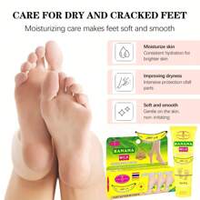 1盒80g天然牛奶&香蕉油足部乳霜,舒緩乾燥,改善裂開的腳跟,輕度滋養肌膚,保濕足膜,改善粗糙和乾燥皮膚 - 白色 - 查看 8