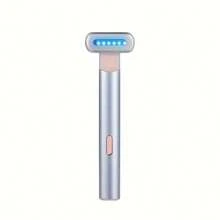 4-In-1 Facial & Eye Beauty Tool Set, Including Facial Massager, Hot Compress Eye Beauty Wand, For Facial Skin Care Facial Device - Silver - View 2