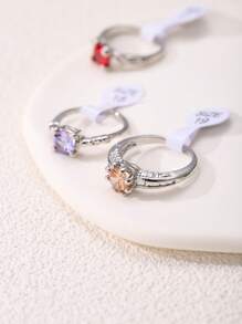 10 Piezas De Anillos De Boda De Señora De Estilo Mixto Artificiales (estilo, Color Y Tamaño Al Azar, Sin Bandeja De Exhibición) - Multicolor - Ver 6